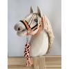 Tether for Hobby Horse made of double-twine cord - black-orange