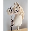 Tether for Hobby Horse made of double-twine cord - black- powder pink