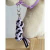 Tether for Hobby Horse made of double-twine cord - black-purple