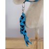 Tether for Hobby Horse made of double-twine cord - black- turquoise