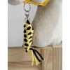 Tether for Hobby Horse made of double-twine cord - black-yellow