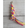 Tether for Hobby Horse made of double-twine cord - dark pink/purple/yellow