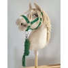 Tether for Hobby Horse made of double-twine cord - green