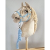Tether for Hobby Horse made of double-twine cord - light blue
