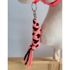 Tether for Hobby Horse made of double-twine cord - neon pink/ black