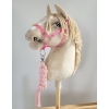 Tether for Hobby Horse made of double-twine cord - pink