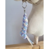 Tether for Hobby Horse made of double-twine cord - purple/blue/light beige