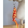 Tether for Hobby Horse made of double-twine cord - red/orange/yellow