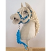 Tether for Hobby Horse made of double-twine cord - turquoise