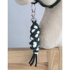 Tether for Hobby Horse made of double-twine cord - white-bottle green