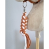 Tether for Hobby Horse made of double-twine cord - white- ginger