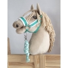 Tether for Hobby Horse made of double-twine cord - white-mint