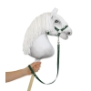 Tether for hobby horse made of webbing tape - bottle green