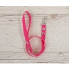 Tether for hobby horse made of webbing tape - dark pink