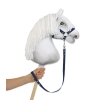 Tether for hobby horse made of webbing tape - denim