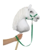 Tether for hobby horse made of webbing tape - green