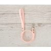 Tether for hobby horse made of webbing tape - powder pink