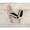 The adjustable halter for Hobby Horse A3 - beige with black furry