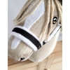 The adjustable halter for Hobby Horse A3 - black with white furry
