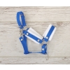 The adjustable halter for Hobby Horse A3 - blue with white furry