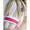 The adjustable halter for Hobby Horse A3 - dark pink with white furry
