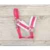 The adjustable halter for Hobby Horse A3 - dark pink with white furry