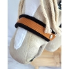 The adjustable halter for Hobby Horse A3 - ginger with black furry