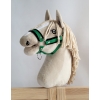 The adjustable halter for Hobby Horse A3 - green with black furry