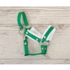 The adjustable halter for Hobby Horse A3 - green with white furry