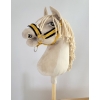 The adjustable halter for Hobby Horse A3 - honey yellow with black furry