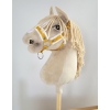 The adjustable halter for Hobby Horse A3 - honey yellow with white furry