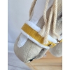 The adjustable halter for Hobby Horse A3 - honey yellow with white furry