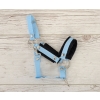The adjustable halter for Hobby Horse A3 - light blue with black furry
