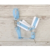 The adjustable halter for Hobby Horse A3 - light blue with white furry