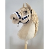 The adjustable halter for Hobby Horse A3 - navy blue with white furry
