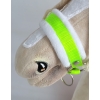 The adjustable halter for Hobby Horse A3 - neon green with white furry