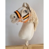 The adjustable halter for Hobby Horse A3 - neon orange with black furry