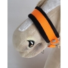 The adjustable halter for Hobby Horse A3 - neon orange with black furry