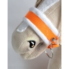 The adjustable halter for Hobby Horse A3 - neon orange with white furry