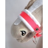 The adjustable halter for Hobby Horse A3 - neon pink with white furry