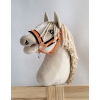 The adjustable halter for Hobby Horse A3 - orange with black furry