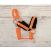 The adjustable halter for Hobby Horse A3 - orange with black furry