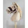 The adjustable halter for Hobby Horse A3 - plum with black furry