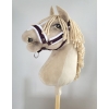 The adjustable halter for Hobby Horse A3 - plum with white furry