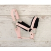 The adjustable halter for Hobby Horse A3 - powder pink with black furry