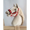 The adjustable halter for Hobby Horse A3 - red with black furry