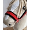 The adjustable halter for Hobby Horse A3 - red with black furry