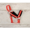 The adjustable halter for Hobby Horse A3 - red with black furry