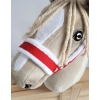 The adjustable halter for Hobby Horse A3 - red with white furry