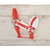 The adjustable halter for Hobby Horse A3 - red with white furry